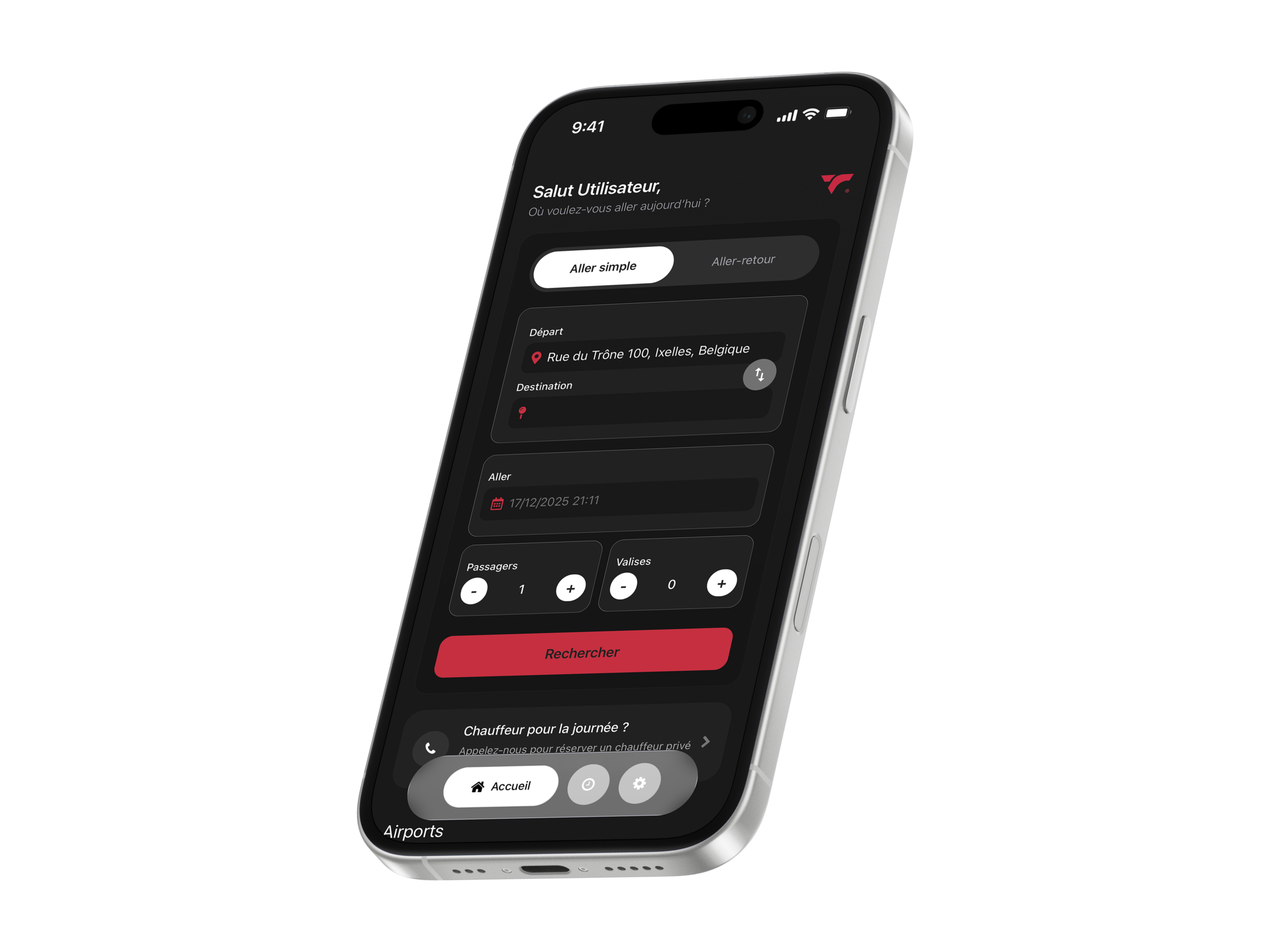 Mobiele TAXI-LUX-app